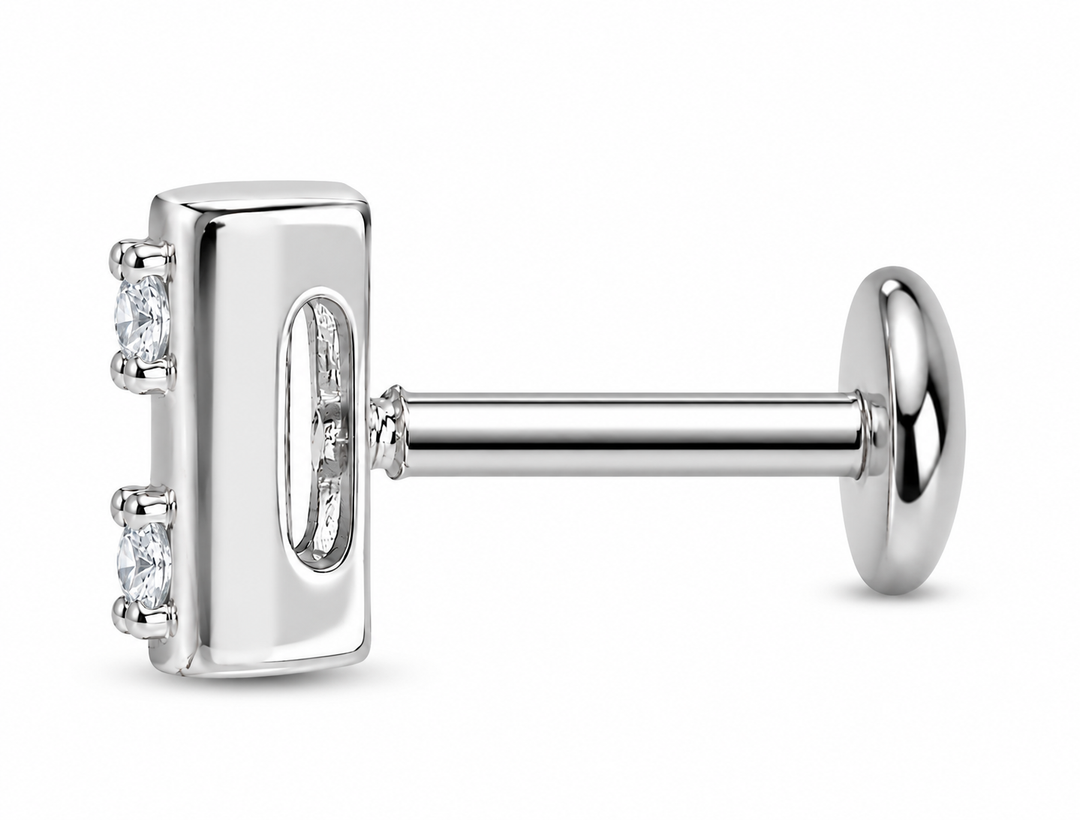 Mitali |  9-Stone Square Nose Pin