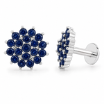 Load image into Gallery viewer, Manvi | 19-Stone Floral Cluster Earrings
