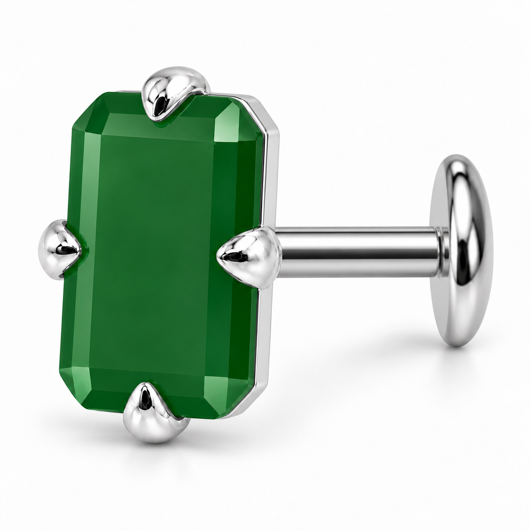 MELORA | RECTANGLE SHAPED SILVER NOSE PIN