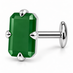 Load image into Gallery viewer, MELORA | RECTANGLE SHAPED SILVER NOSE PIN
