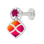 Load image into Gallery viewer, Mohana | Geometric Laser Stone Drop Earrings
