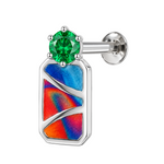 Load image into Gallery viewer, Mali | Geometric Colour-Block Earrings
