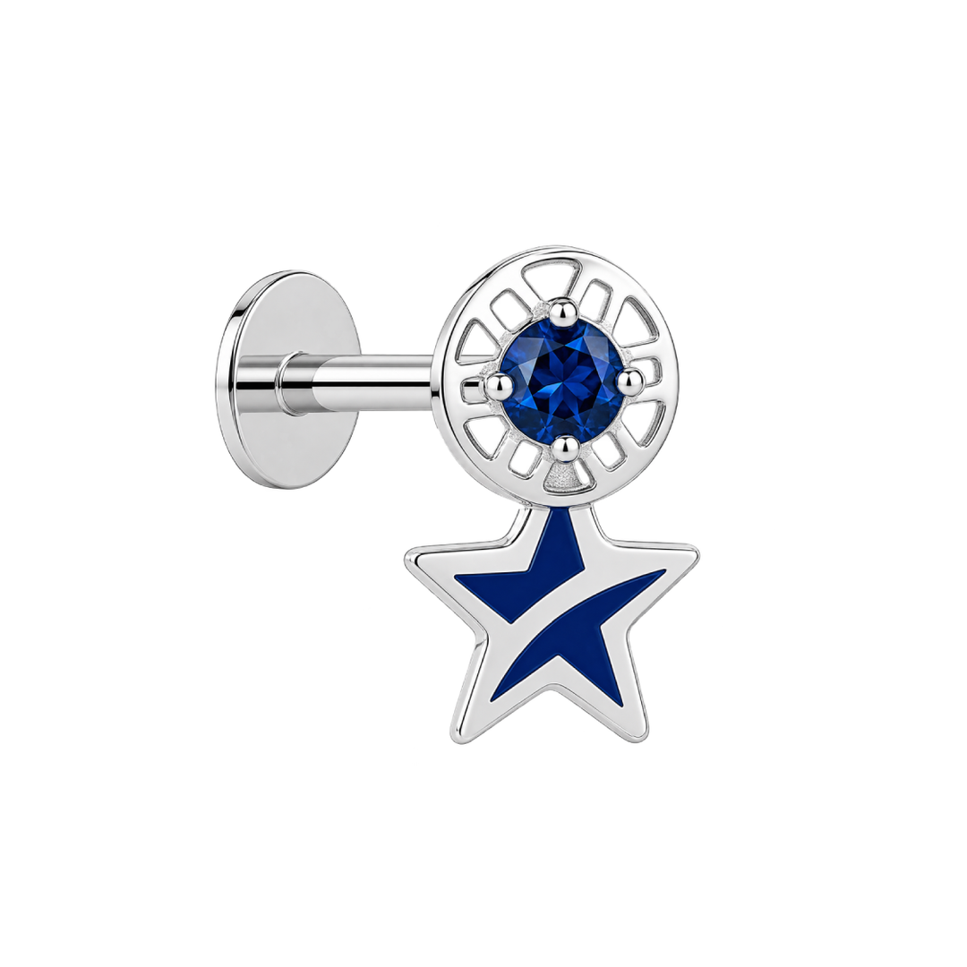 Miraya | Enamel Star Drop Earrings