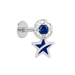 Load image into Gallery viewer, Miraya | Enamel Star Drop Earrings
