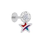 Load image into Gallery viewer, Miraya | Enamel Star Drop Earrings
