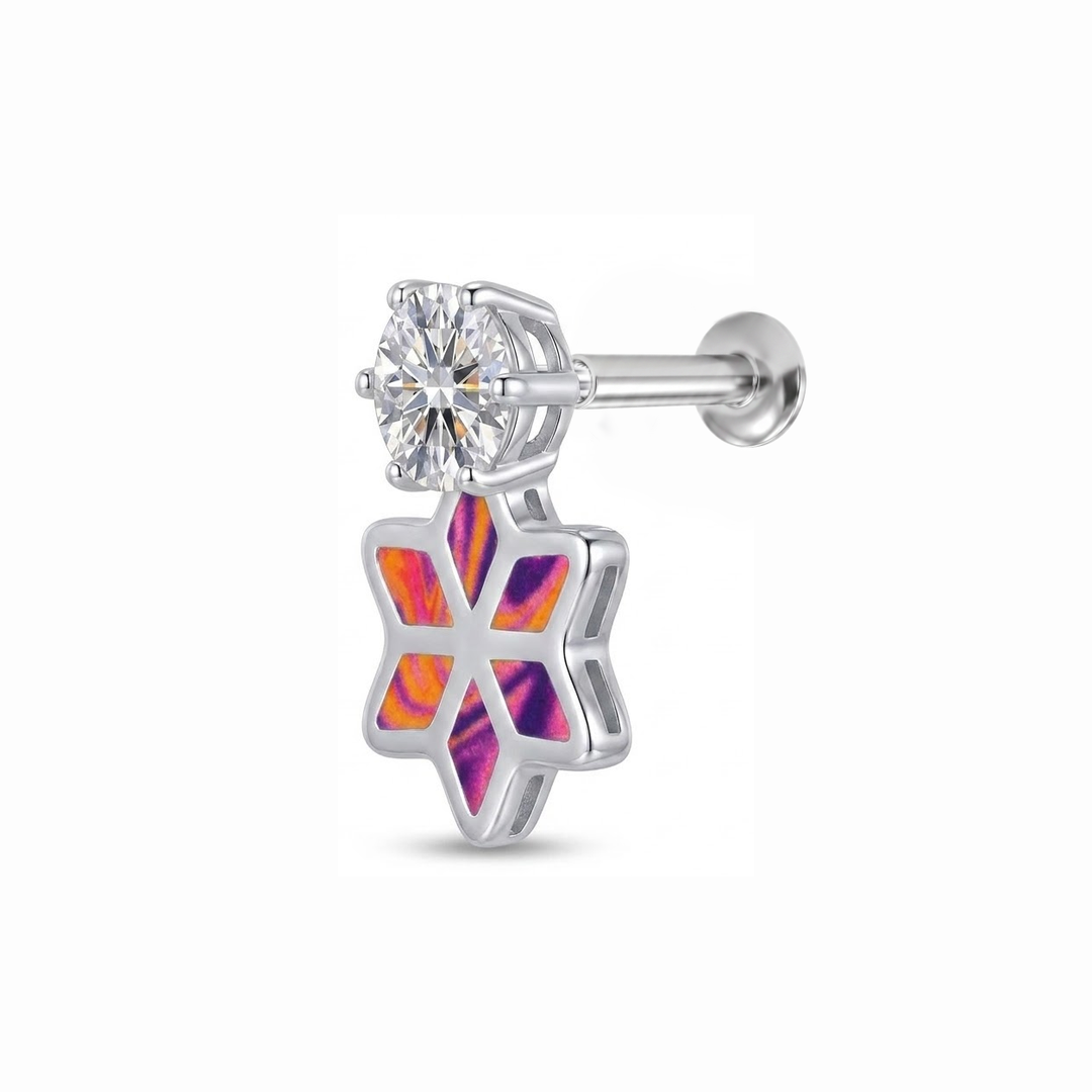 Minal | Geometric Floral Laser Earrings