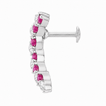 Load image into Gallery viewer, Manika | Curved Vine Stone Earrings
