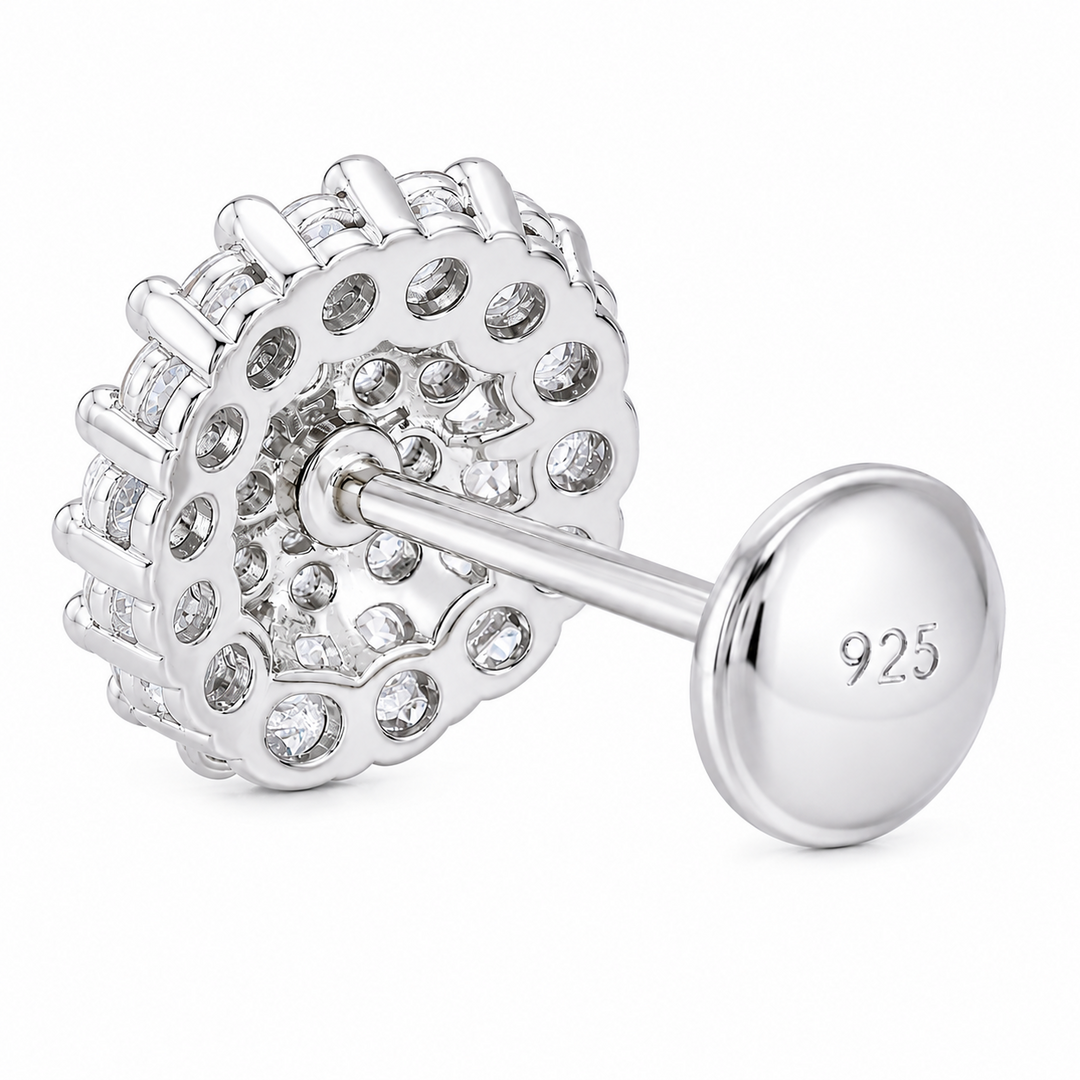 Maitri | 37-Stone Round Cluster Earrings