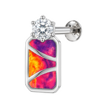 Load image into Gallery viewer, Mali | Geometric Colour-Block Earrings

