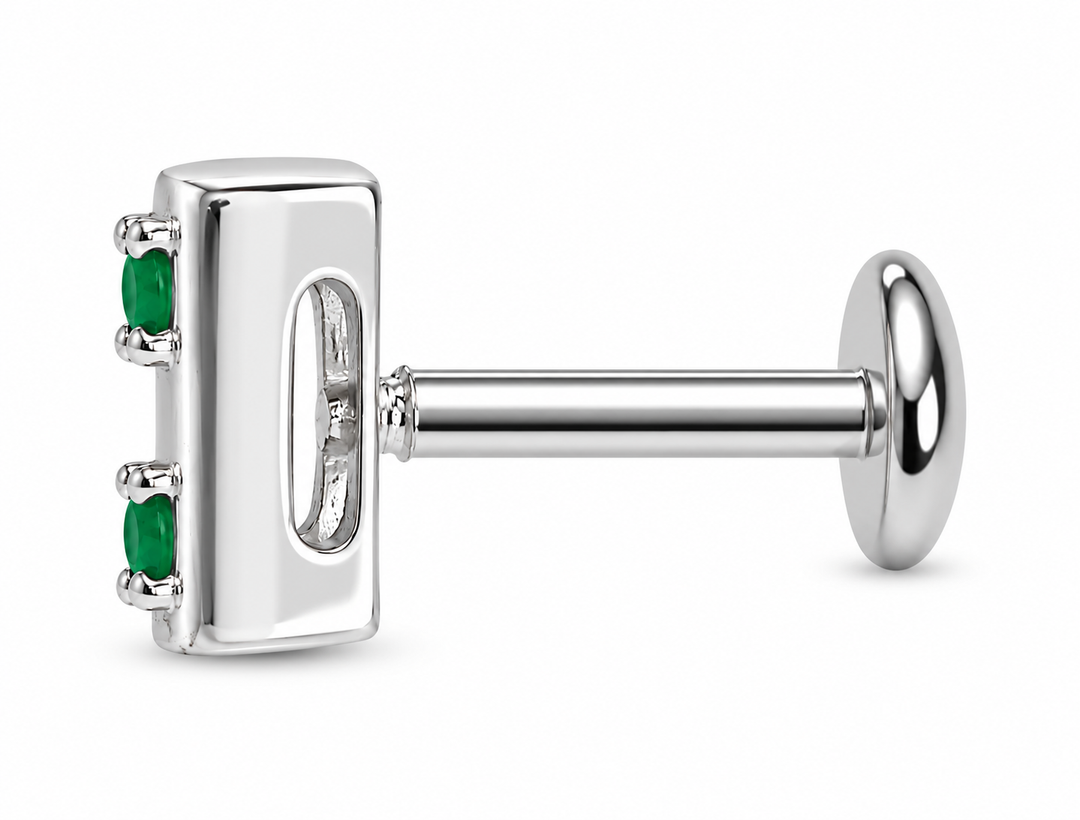 Mitali |  9-Stone Square Nose Pin
