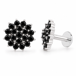 Load image into Gallery viewer, Manvi | 19-Stone Floral Cluster Earrings

