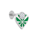 Load image into Gallery viewer, Myra | Geometric Heart Stud Earrings
