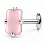 Load image into Gallery viewer, MELORA | RECTANGLE SHAPED SILVER NOSE PIN
