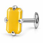 Load image into Gallery viewer, MELORA | RECTANGLE SHAPED SILVER NOSE PIN
