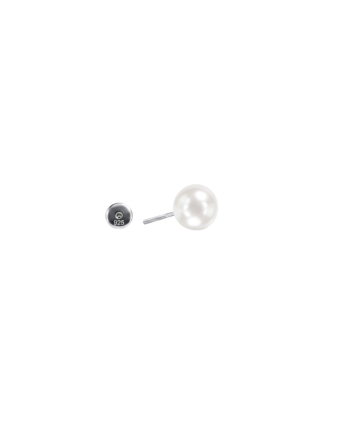 Mukt | Pearl Silver Earrings 6mm | English Back