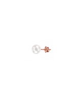 Load image into Gallery viewer, Mukt | Pearl Silver Earrings 6mm | English Back
