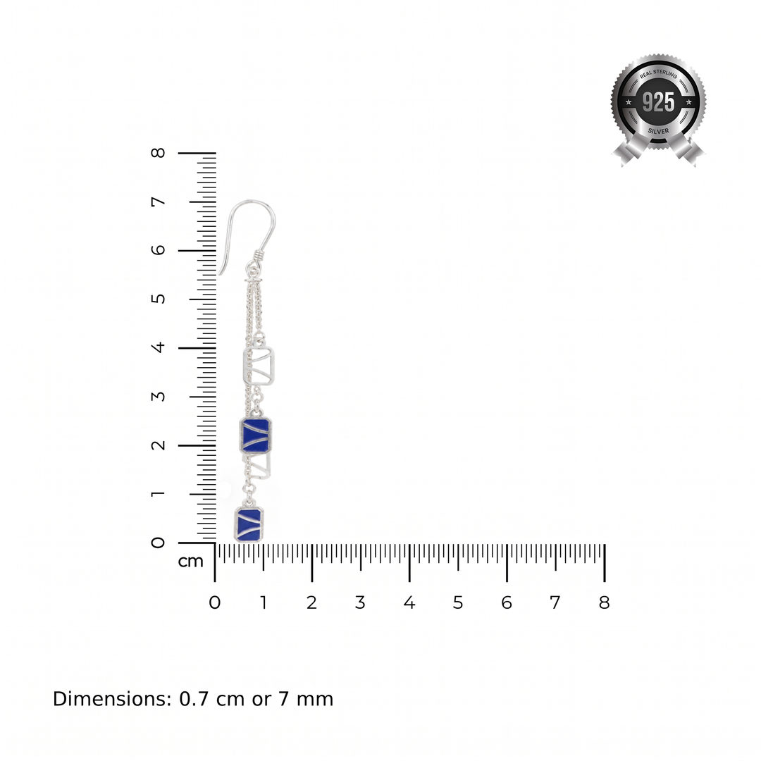 MIRELLE | Triple Rectangular Drop Earrings