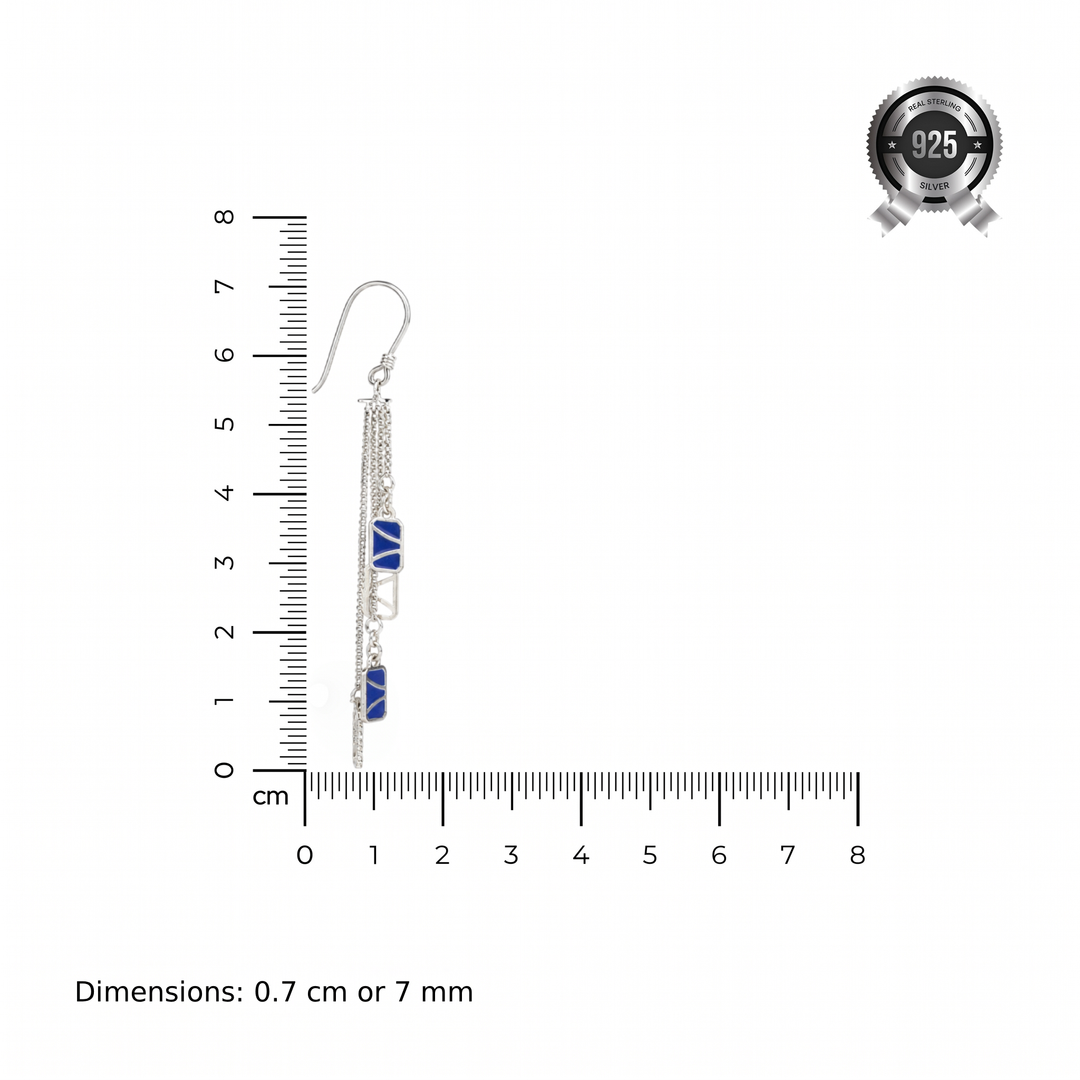 MIRELLE | Triple Rectangular Drop Earrings