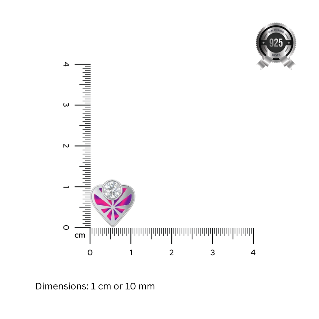 Myra | Geometric Heart Stud Earrings