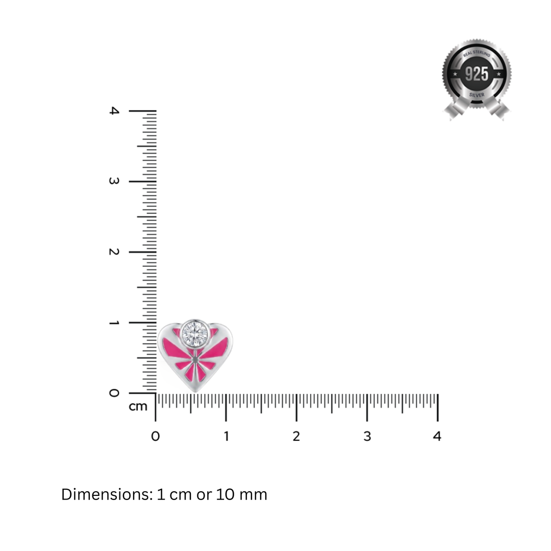 Myra | Geometric Heart Stud Earrings