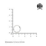Load image into Gallery viewer, Mehek | Diamond-Cut Silver Hoop Earrings | 13mm
