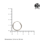 Load image into Gallery viewer, Moksha | Classic Silver Hoop Earrings | 18mm
