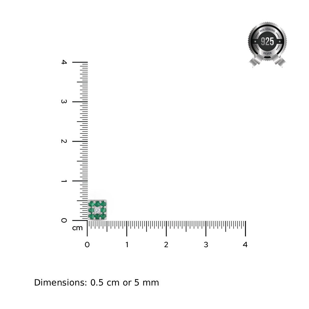 Mitali |  9-Stone Square Nose Pin