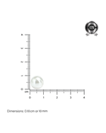 Load image into Gallery viewer, Mukt | Pearl Silver Earrings 12mm
