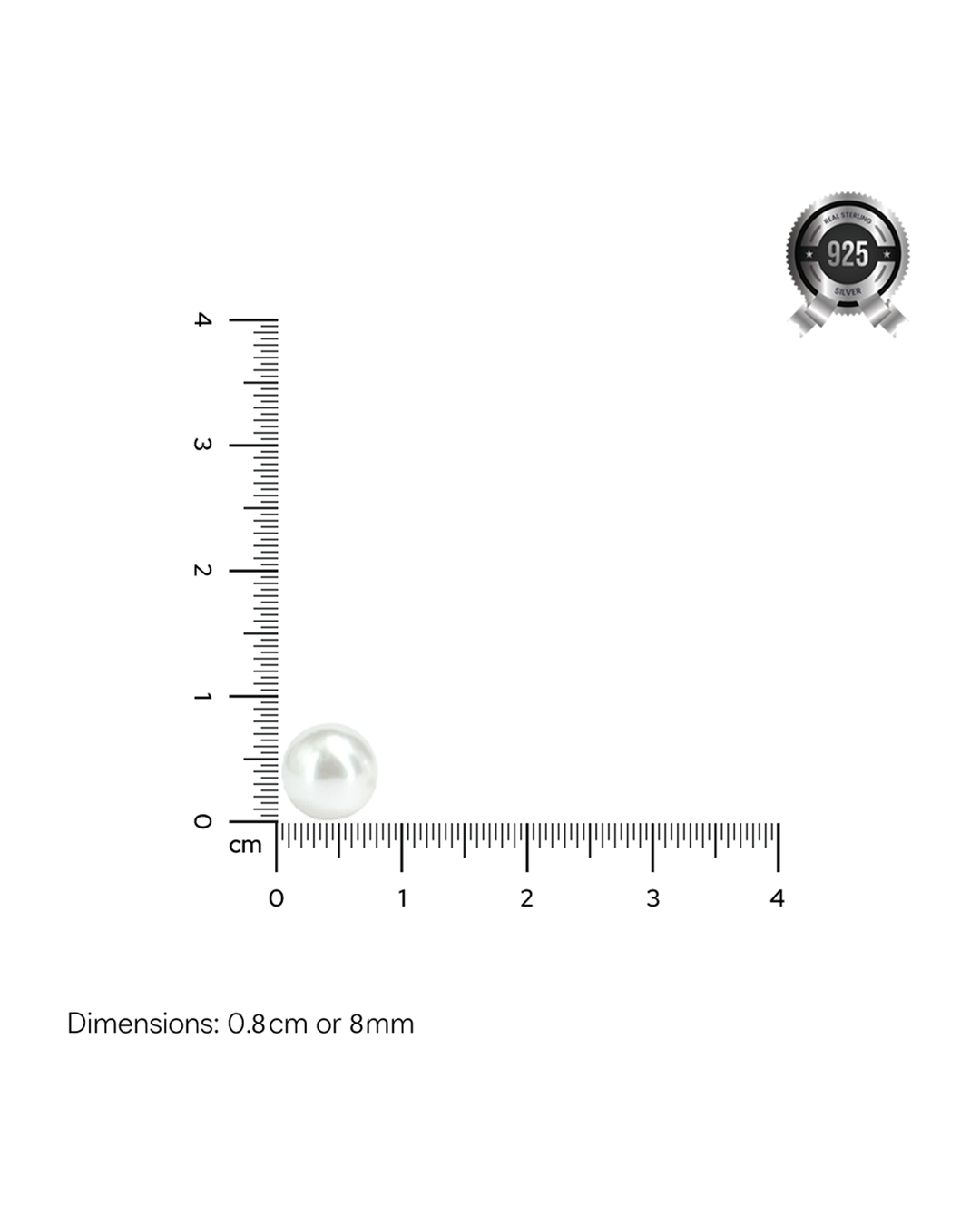 Mukt | Pearl Silver Earrings 8mm