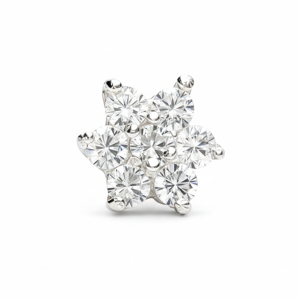 Manya | 7-Stone Silver Nosepin