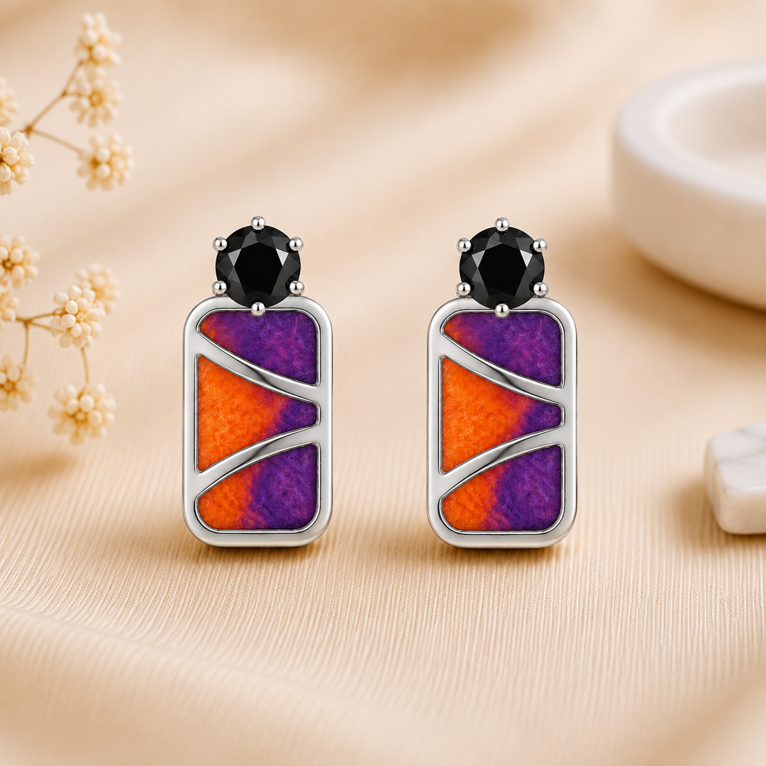 Mali | Geometric Colour-Block Earrings