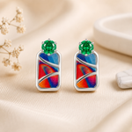 Load image into Gallery viewer, Mali | Geometric Colour-Block Earrings
